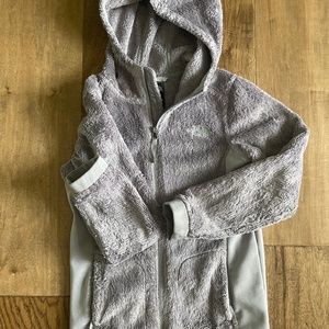 Girls 10-12 Gray North Face Fleece